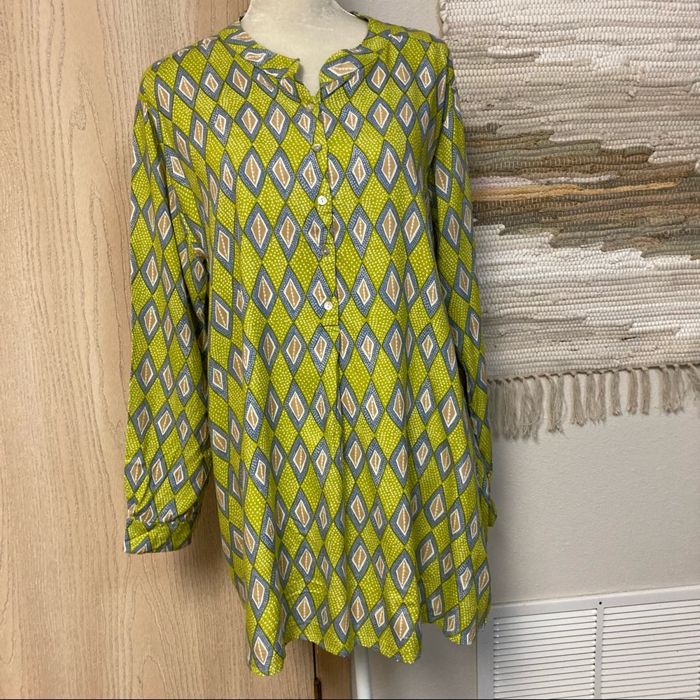 100% rayon India colorful popover tunic XL